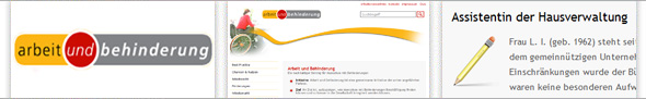 Banner Arbeit und Behinderung
